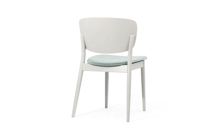 valencia dining chair with seat upholstery back view