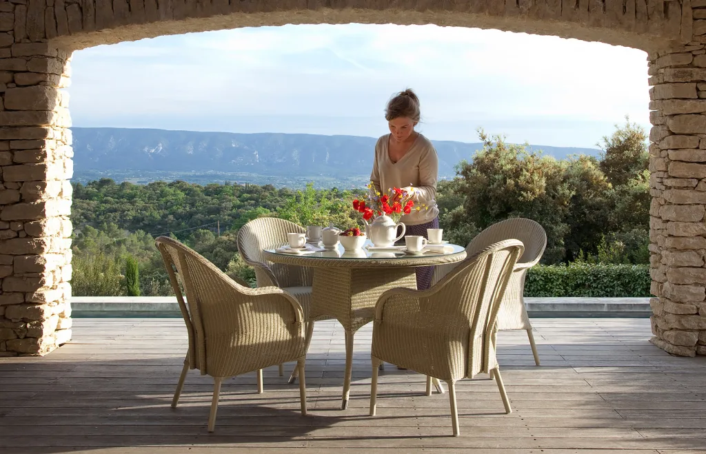 nice dining chair on a deck