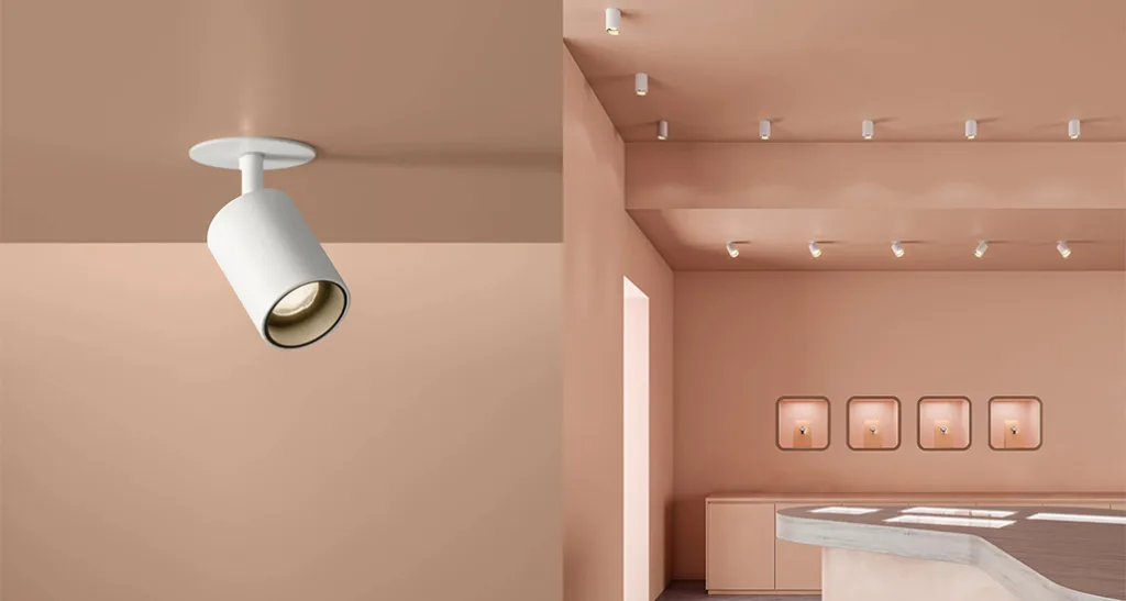 carl ceiling light is a contemporary led spotlight ceiling light with aluminium frame and is suitable for office , hospitality and contract spaces.