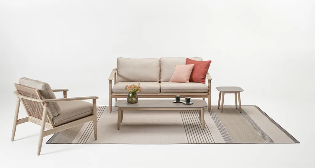 the david collection from fabiia consists of sofas, lounge chairs, dining chairs, dining tables, coffee & side tables and last but not least sunlounger.