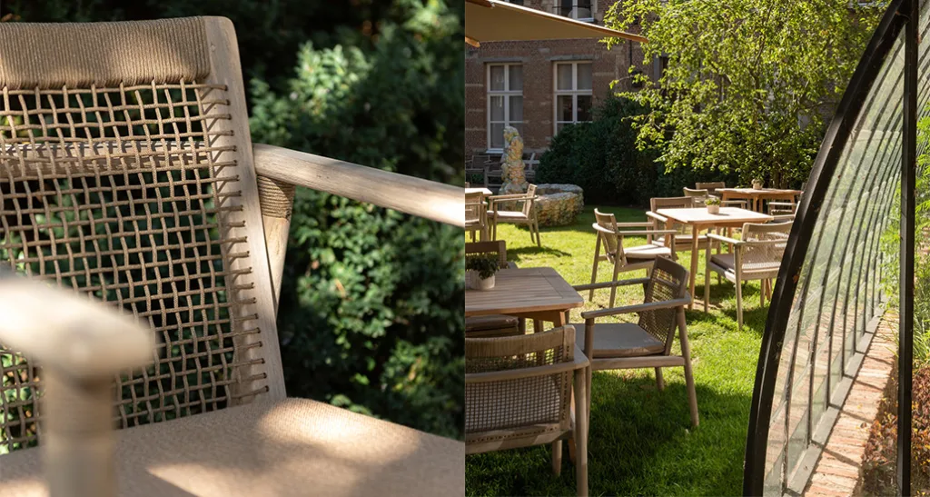 david dining armchair is a contemporary outdoor dining armchair and teak and is suitable for hospitality and contract projects.