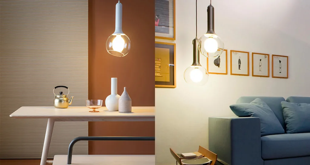 Luck suspension lamp is a contemporary suspension lamp with metal and glass frame and is suitable for hospitality and contract projects.