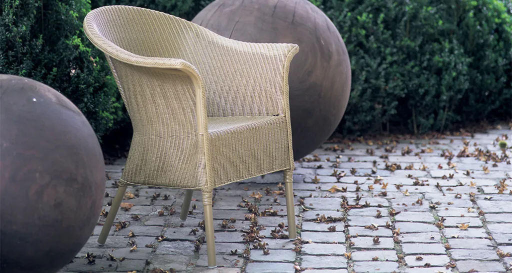 monte carlo dining chair is a contemporary outdoor dining chair with aluminium frame and lloyd loom weave and is suitable for hospitality and contract projects.