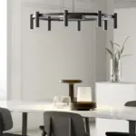 Laverd Suspension Lamp is a contemporary LED metal suspension lamp placed in contract hospitality space.