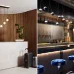 alfi suspension lamp is a contemporary suspension lamp with metal and glass frame and is suitable for hospitality and contract spaces.