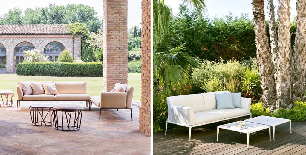 new joint collection is a contemporary outdoor modular sofa with aluminium frame and is suitable for contract and hospitality spaces.