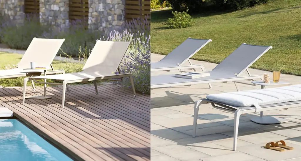 ushuaia sun lounger is a contemporary outdoor sun lounger with aluminium frame and is suitable for contract and hospitality spaces.