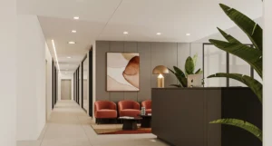 Reception - Reception desk and lounge chairs - GNPC